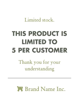 Product Is Limited