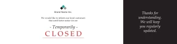 Temporarily Closed