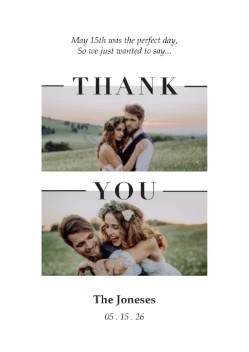 Gold Serif Collage Thanks