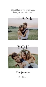 Gold Serif Collage Thanks