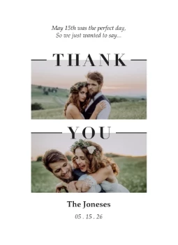 Gold Serif Collage Thanks