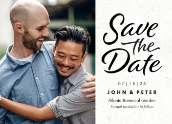 Bold Script Save the Date
