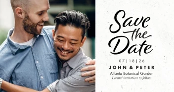 Bold Script Save the Date