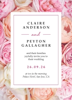 Peony Bouquet Invitation
