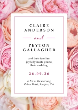Peony Bouquet Invitation