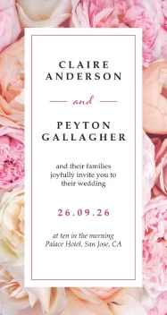 Peony Bouquet Invitation