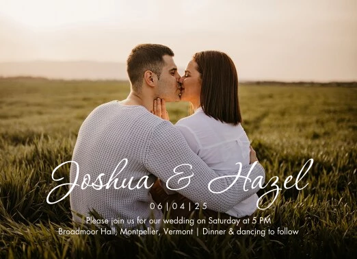 Modern Script Wedding Invitation