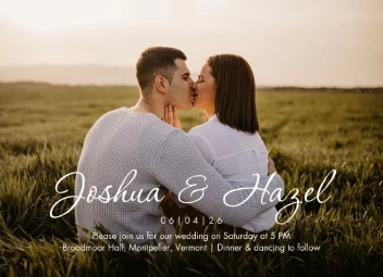 Modern Script Wedding Invitation