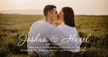 Modern Script Wedding Invitation