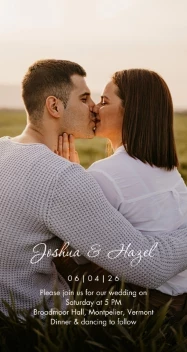 Modern Script Wedding Invitation