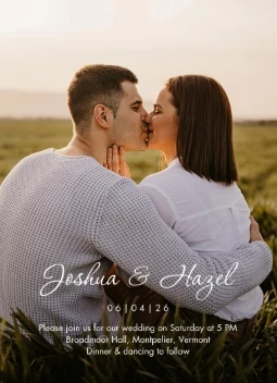 Modern Script Wedding Invitation