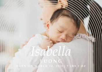 Modern Arches Baby Announcement