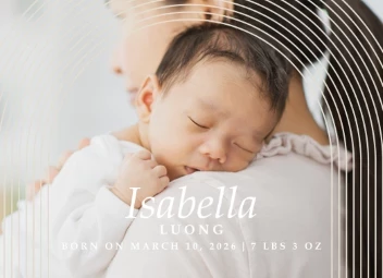 Modern Arches Baby Announcement