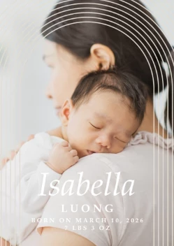 Modern Arches Baby Announcement