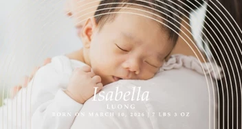 Modern Arches Baby Announcement