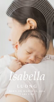 Modern Arches Baby Announcement