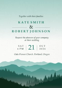 Mountains Textured Invitation