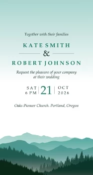 Mountains Textured Invitation