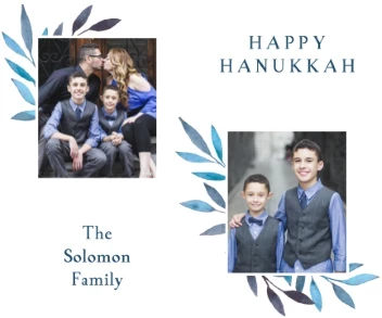 Blue Flowers Hanukkah