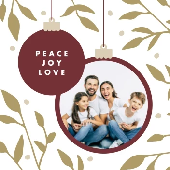Peace Love & Joy Ornaments
