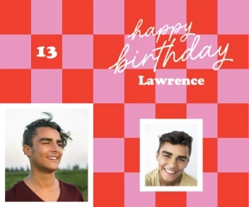 Trendy Checker Birthday