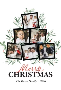 Merry Christmas Tree Collage