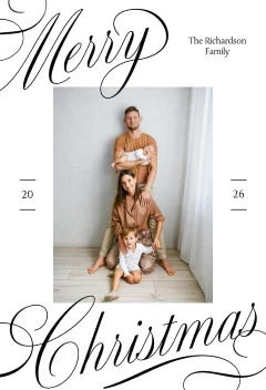 Traditional Script Merry Christmas