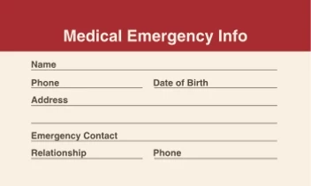 Medical Emergency Fillable