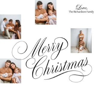 Traditional Script Merry Christmas