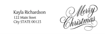 Traditional Script Merry Christmas