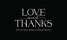 Chic Love And Thanks Thank You