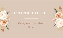 Floral Swirl Drink Tickets