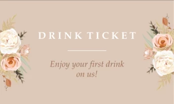 Floral Swirl Drink Tickets
