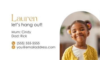 Modern Arch Contact Card