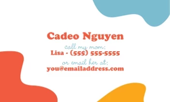 Playful Shapes Contact Card