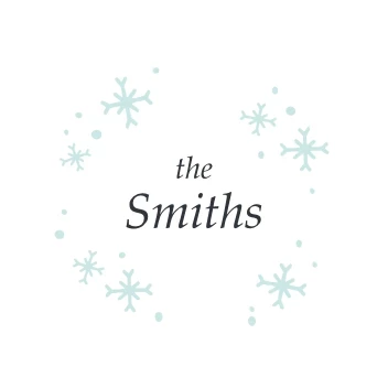 Snowy Modern Holiday Label