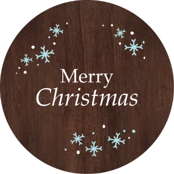 Snowy Rustic Christmas Label