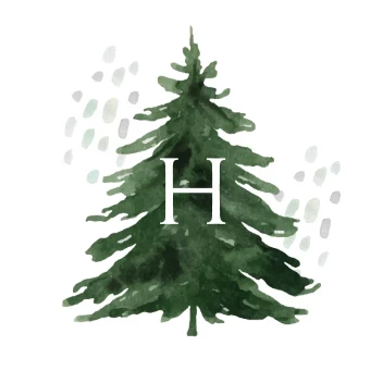 Watercolor Winter Trees