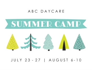 Trees Illustration Camp