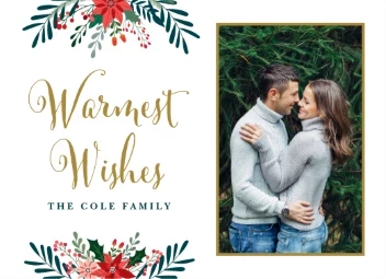 Poinsettias Botanical Frame