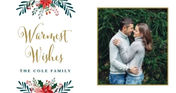 Poinsettias Botanical Frame