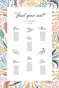 Lush Floral Seating Chart