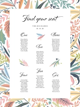 Lush Floral Seating Chart