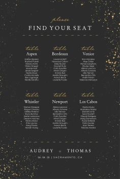 Modern Reception Seating Chart