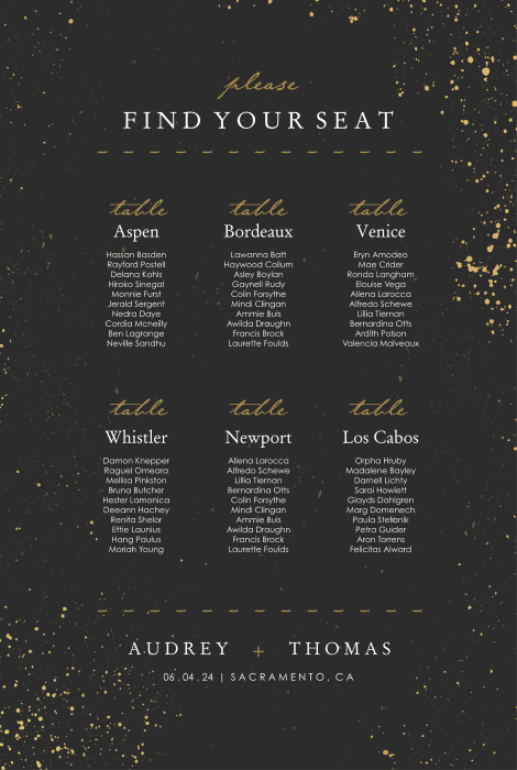 Staples Seating Chart Wedding | Cabinets Matttroy