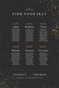 Modern Reception Seating Chart