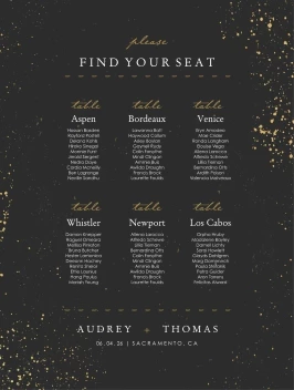 Modern Reception Seating Chart
