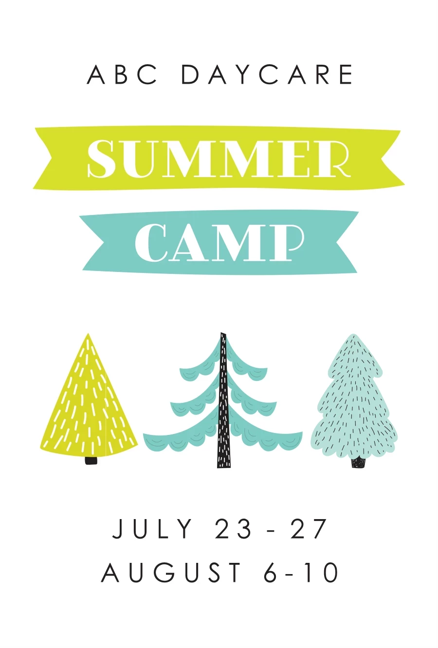 Trees Illustration Camp