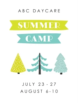 Trees Illustration Camp