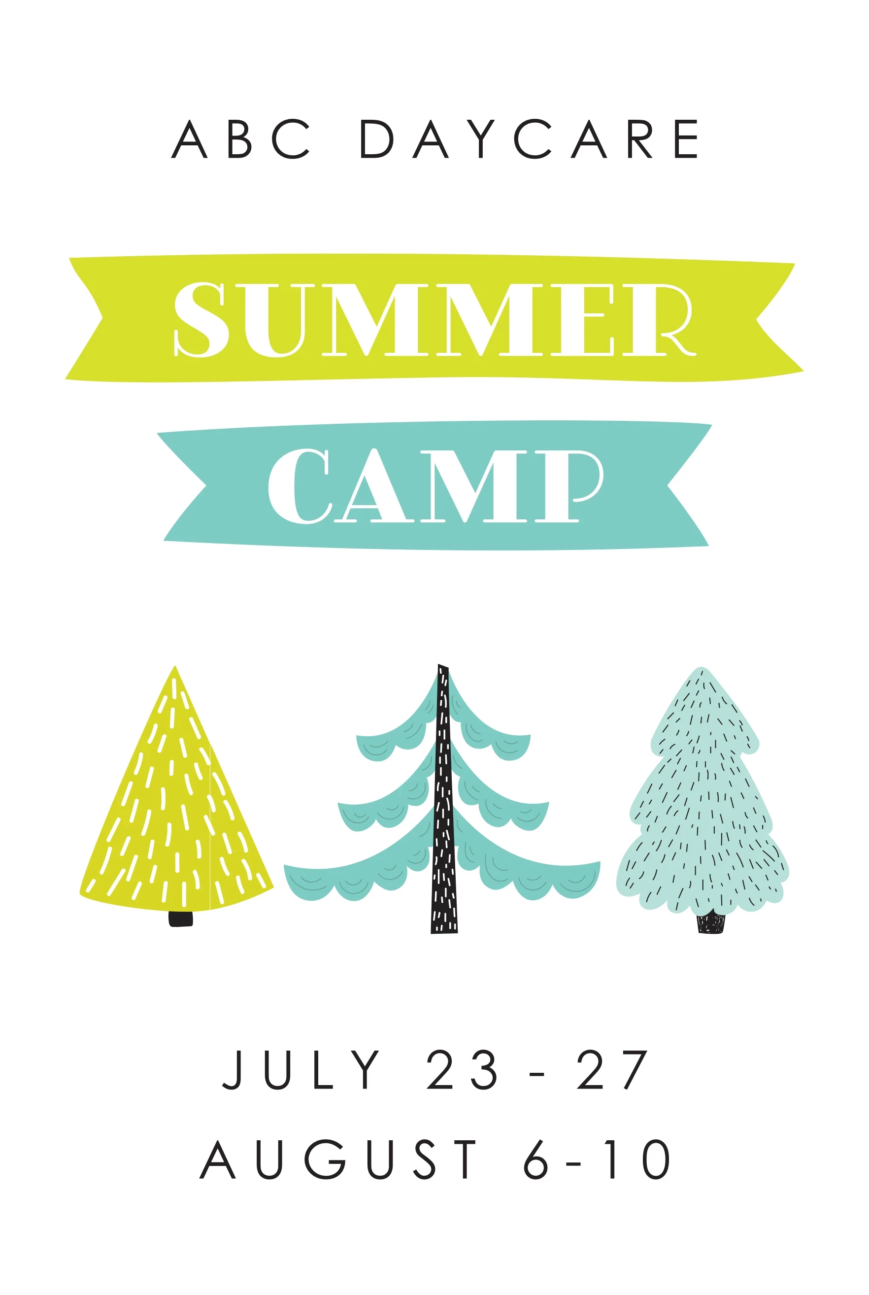 Trees Illustration Camp